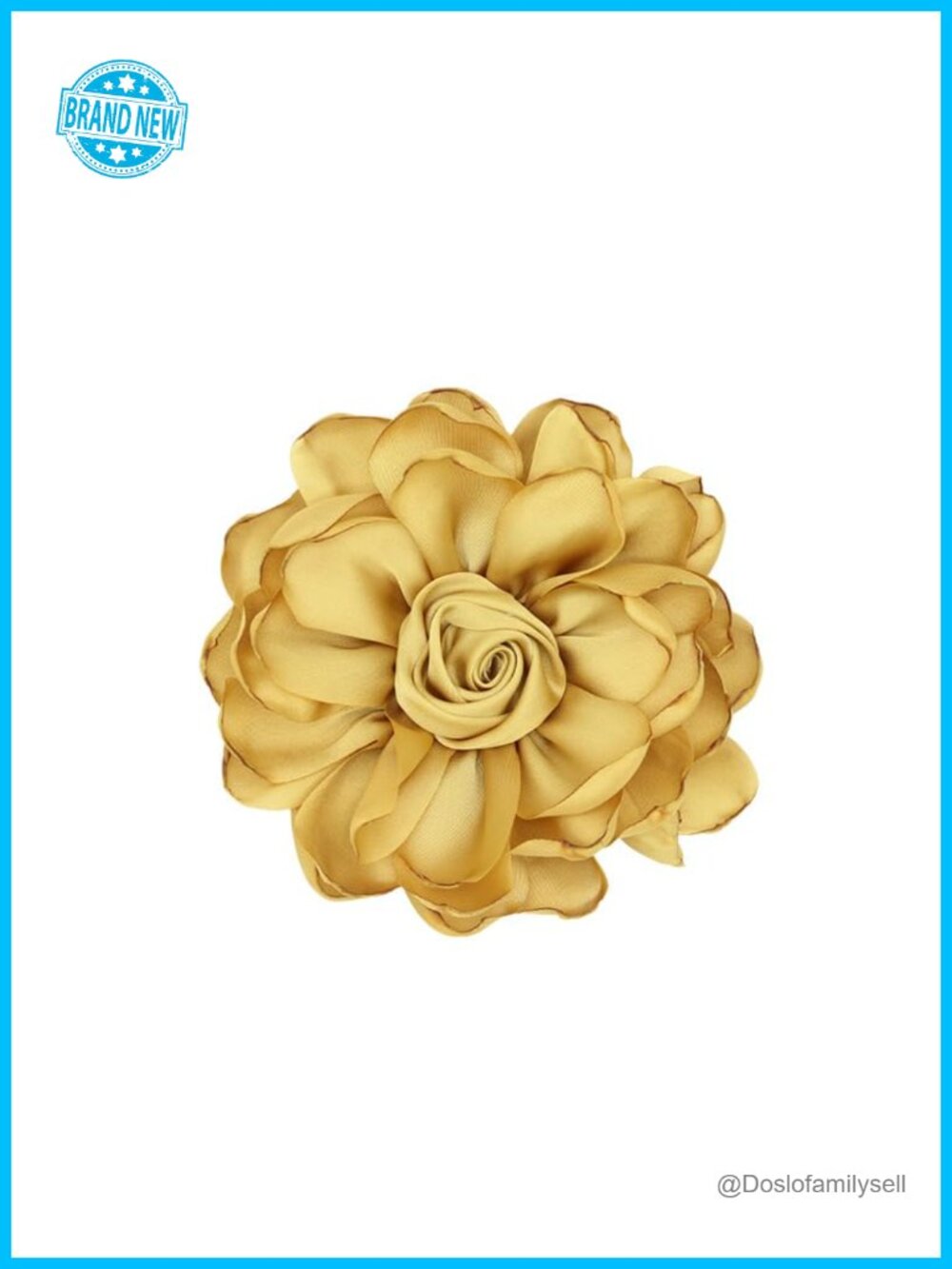 Satin Rose Brooch Pin Hair Clip Elegant Wedding Party Jewelry